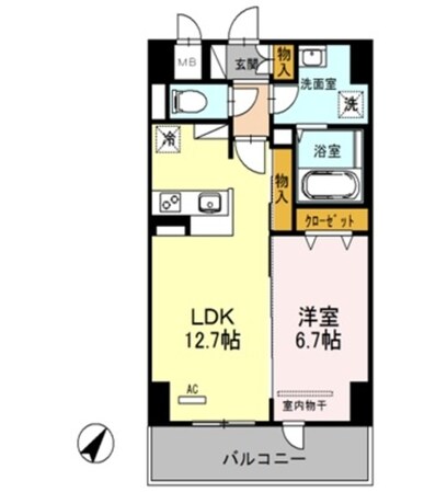 シェルト新都心の物件間取画像